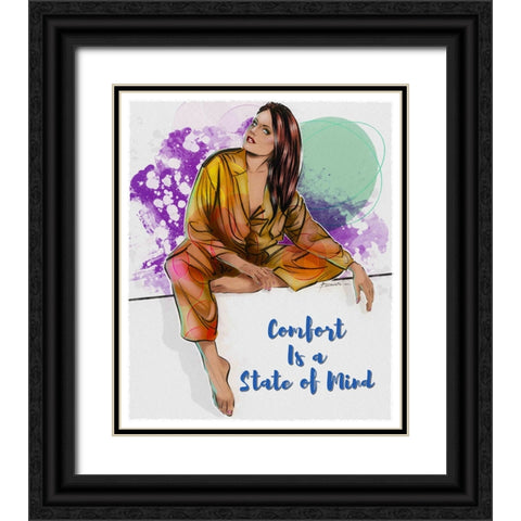 55 Artwork 5 Black Ornate Wood Framed Art Print with Double Matting by TMBorenstein