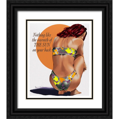 57 Warmth Of The Sun Black Ornate Wood Framed Art Print with Double Matting by TMBorenstein