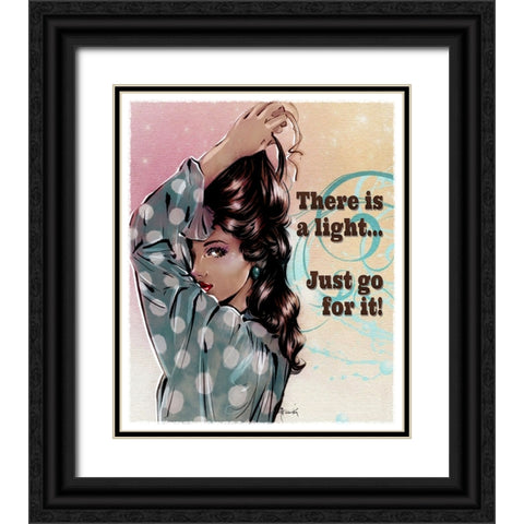 There is a Light Black Ornate Wood Framed Art Print with Double Matting by TMBorenstein