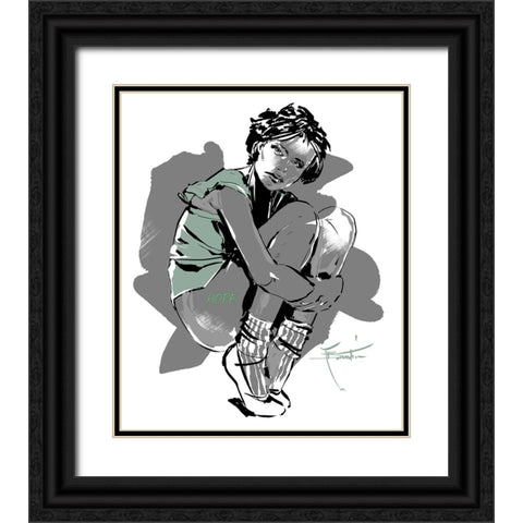 Hope Black Ornate Wood Framed Art Print with Double Matting by TMBorenstein