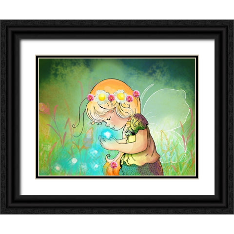 Seeds of Hope Black Ornate Wood Framed Art Print with Double Matting by Wade, Valarie