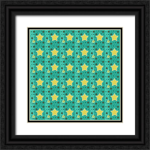 Stars 1 Black Ornate Wood Framed Art Print with Double Matting by Wade, Valarie