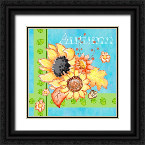 Autumn Black Ornate Wood Framed Art Print with Double Matting by Wade, Valarie