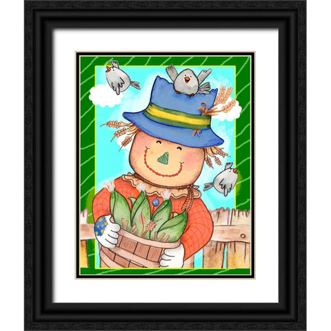 The Happy Harvest Black Ornate Wood Framed Art Print with Double Matting by Wade, Valarie