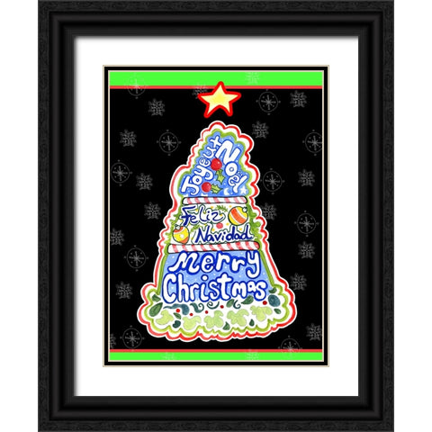 Many Ways to Say Black Ornate Wood Framed Art Print with Double Matting by Wade, Valarie