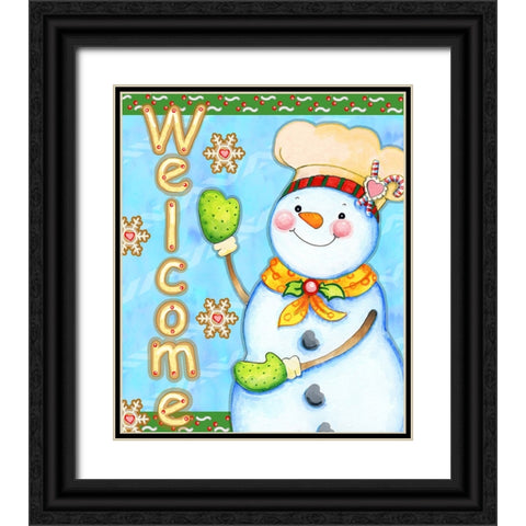 Cookie Welcome Black Ornate Wood Framed Art Print with Double Matting by Wade, Valarie