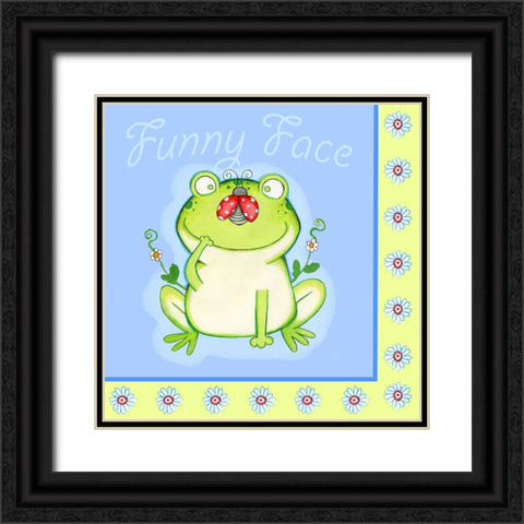 Funny Face With Border Black Ornate Wood Framed Art Print with Double Matting by Wade, Valarie