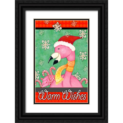 Warm Wishes Black Ornate Wood Framed Art Print with Double Matting by Wade, Valarie