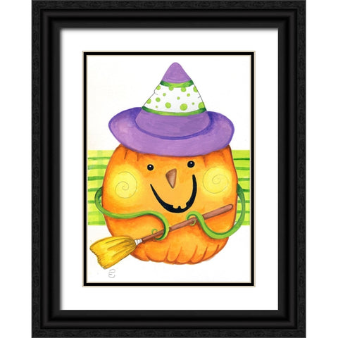 Grab Your Broom Black Ornate Wood Framed Art Print with Double Matting by Wade, Valarie