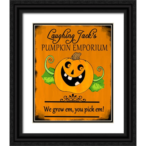 Laughing Jack Black Ornate Wood Framed Art Print with Double Matting by Wade, Valarie