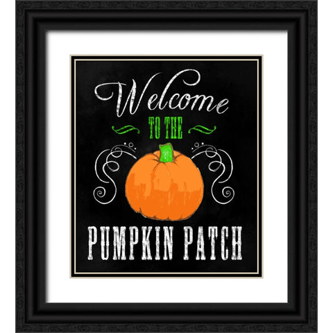 Welcome Pumpkin Patch Black Ornate Wood Framed Art Print with Double Matting by Wade, Valarie