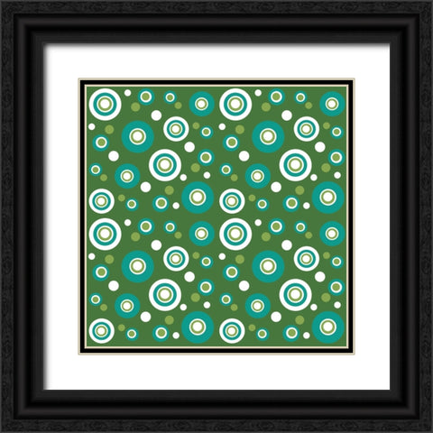 Dots 1 Black Ornate Wood Framed Art Print with Double Matting by Wade, Valarie
