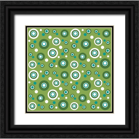 Dots 5 Black Ornate Wood Framed Art Print with Double Matting by Wade, Valarie