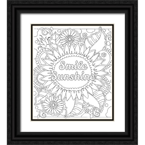 Smile Sunshine Black Ornate Wood Framed Art Print with Double Matting by Wade, Valarie