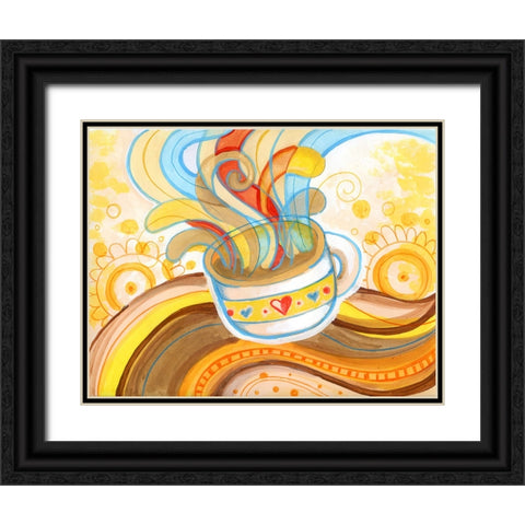 Rainbow Steam Black Ornate Wood Framed Art Print with Double Matting by Wade, Valarie