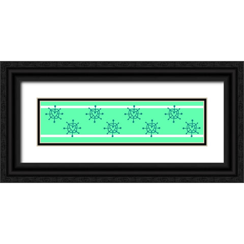 Heart Flakes Black Ornate Wood Framed Art Print with Double Matting by Wade, Valarie
