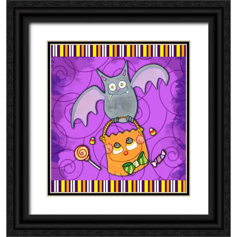 Candy Time Black Ornate Wood Framed Art Print with Double Matting by Wade, Valarie