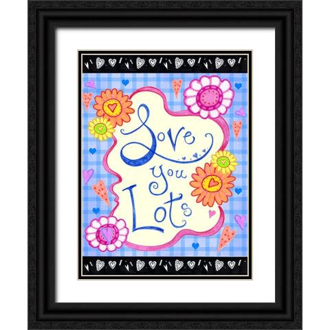 Love You Lots Black Ornate Wood Framed Art Print with Double Matting by Wade, Valarie