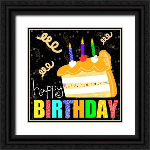 Birthday Cake Black Ornate Wood Framed Art Print with Double Matting by Wade, Valarie