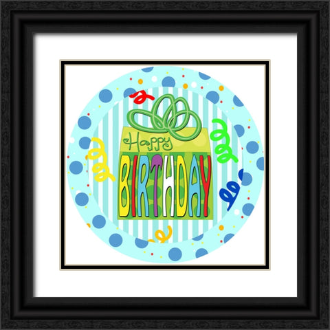 Birthday Plate Black Ornate Wood Framed Art Print with Double Matting by Wade, Valarie
