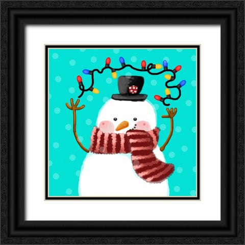 Fun with Lights Black Ornate Wood Framed Art Print with Double Matting by Wade, Valarie