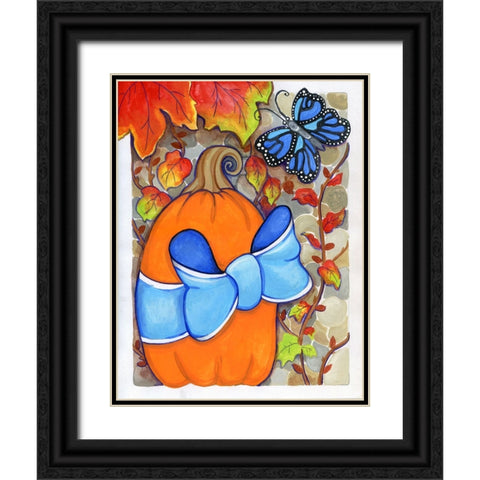 Blue Ribbon Black Ornate Wood Framed Art Print with Double Matting by Wade, Valarie