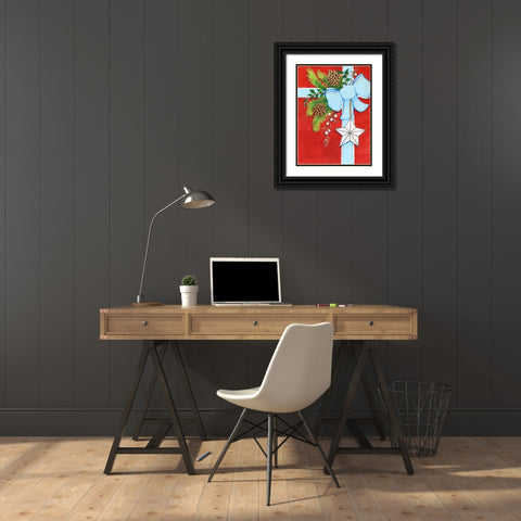 Barnstar Gift Black Ornate Wood Framed Art Print with Double Matting by Wade, Valarie