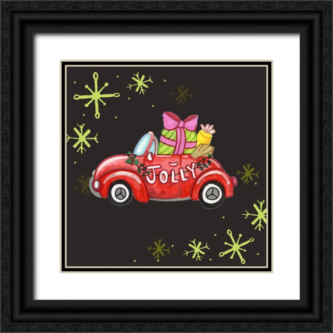 Jolly Car Black Ornate Wood Framed Art Print with Double Matting by Wade, Valarie