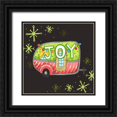 Joy Trailer Black Ornate Wood Framed Art Print with Double Matting by Wade, Valarie