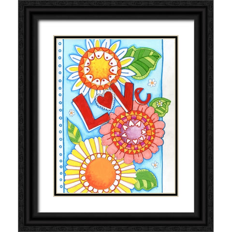 Love Blossom Black Ornate Wood Framed Art Print with Double Matting by Wade, Valarie