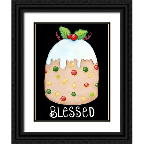 Fruitcake Black Ornate Wood Framed Art Print with Double Matting by Wade, Valarie