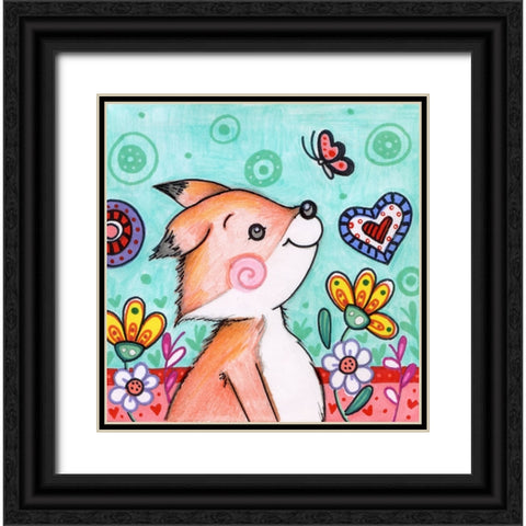 Foxyfriend Black Ornate Wood Framed Art Print with Double Matting by Wade, Valarie