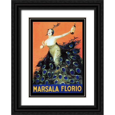 Marsala Florio Black Ornate Wood Framed Art Print with Double Matting by Vintage Apple Collection