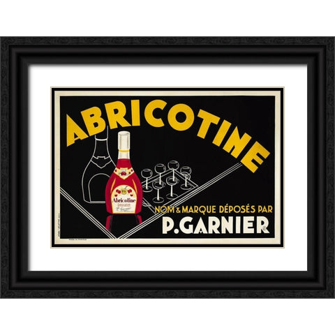 Abricotine Black Ornate Wood Framed Art Print with Double Matting by Vintage Apple Collection
