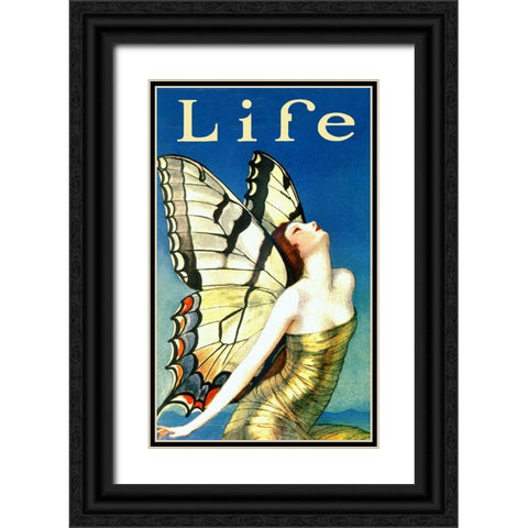 Life Black Ornate Wood Framed Art Print with Double Matting by Vintage Apple Collection