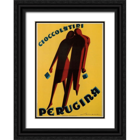 PeruginaII Black Ornate Wood Framed Art Print with Double Matting by Vintage Apple Collection