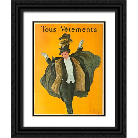 Vestments Black Ornate Wood Framed Art Print with Double Matting by Vintage Apple Collection