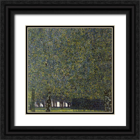 Klimt-The Park Black Ornate Wood Framed Art Print with Double Matting by Vintage Apple Collection