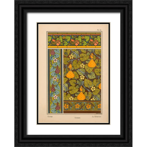 Plate 14 - Courd Black Ornate Wood Framed Art Print with Double Matting by Vintage Apple Collection