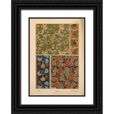 Plate 15 - Courd Black Ornate Wood Framed Art Print with Double Matting by Vintage Apple Collection