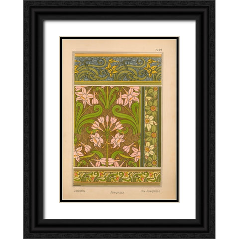 Plate 29 - Jonquil Black Ornate Wood Framed Art Print with Double Matting by Vintage Apple Collection