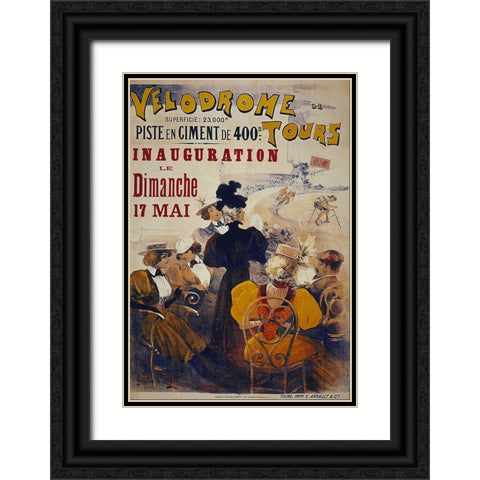 Bike 39 Black Ornate Wood Framed Art Print with Double Matting by Vintage Apple Collection