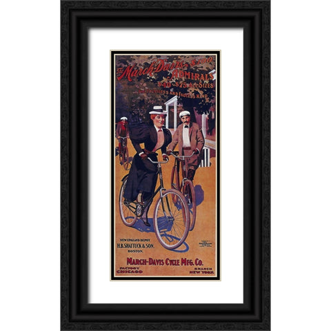 Bike 58 Black Ornate Wood Framed Art Print with Double Matting by Vintage Apple Collection