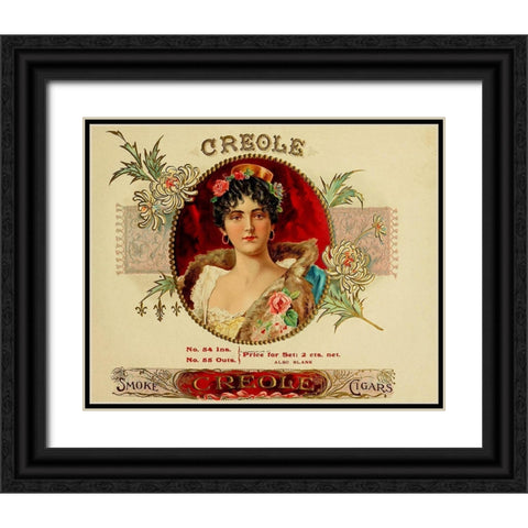 Creole (5) Black Ornate Wood Framed Art Print with Double Matting by Vintage Apple Collection