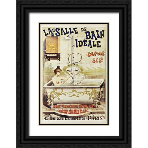 Debain IdÃ©al Black Ornate Wood Framed Art Print with Double Matting by Vintage Apple Collection