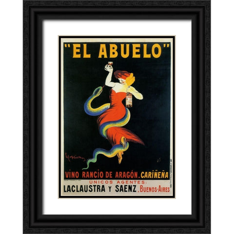 abuelo Black Ornate Wood Framed Art Print with Double Matting by Vintage Apple Collection