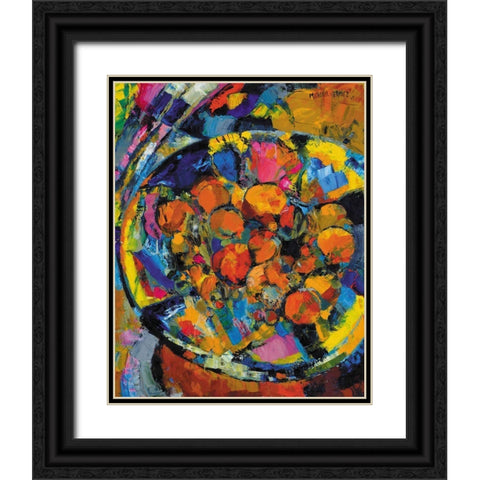 Vermez - Coupe De Fruits Black Ornate Wood Framed Art Print with Double Matting by Vintage Apple Collection