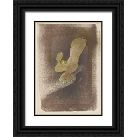 Henri De Toulouse-Lautrec - Miss LoÃ¯e Fuller Black Ornate Wood Framed Art Print with Double Matting by Vintage Apple Collection
