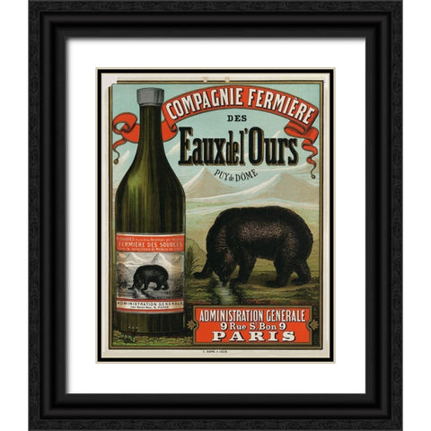 Compagnie Fermiere Black Ornate Wood Framed Art Print with Double Matting by Vintage Apple Collection