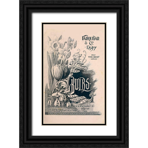 Farquar Black Ornate Wood Framed Art Print with Double Matting by Vintage Apple Collection